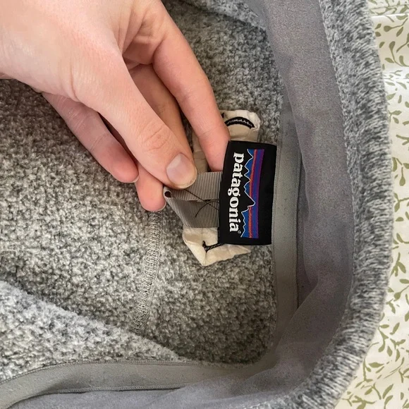 Patagonia Heather Gray woman’s Vest K-State Alpha Chi Omega logo XL - Picture 5 of 8